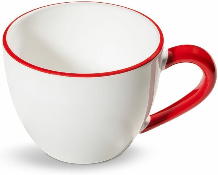 Gmundner Keramik - Rubinroter Rand, Teetasse Maxima (0,4L)