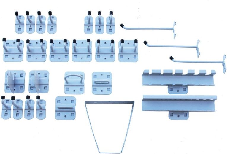 Hakensatz Hakenset Werkzeug-Haken Set 12-110 teilig Lochwand Werkzeughalter - ADB