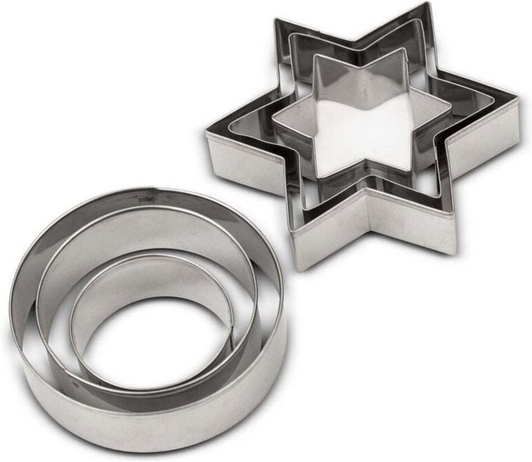 Stainless steel punch set stars circles 3 sizes
