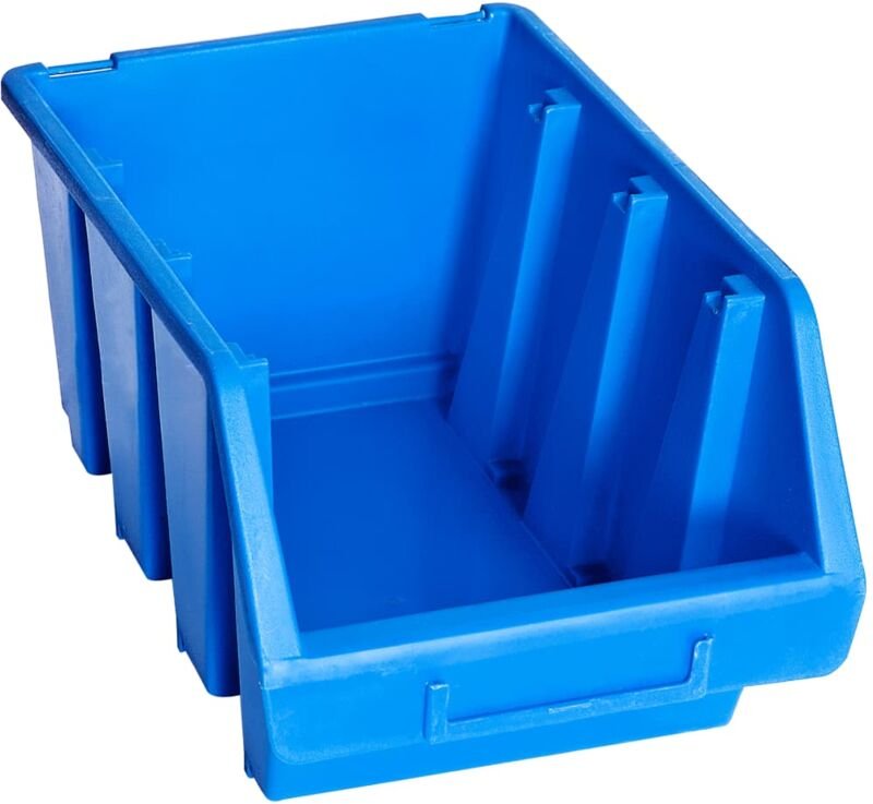 Stapelboxen 20 Stk. Blau Kunststoff Vidaxl