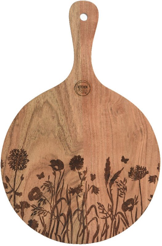 Rundes Schneidebrett aus natürlichem Akazienholz