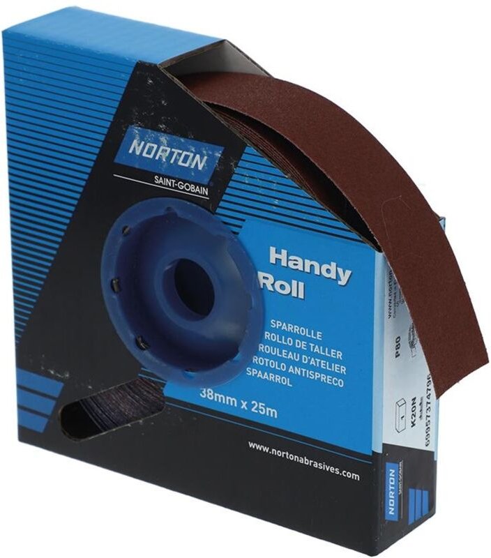 Saint Gobain Norton Clipper Sparrolle K20N 38 mmx25 m P80