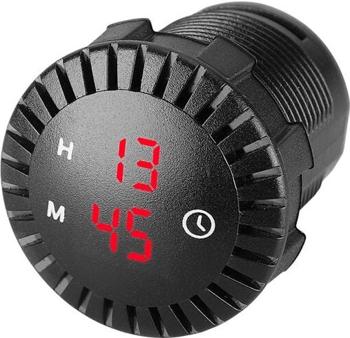 Auto-LED-Uhr, Touch-Uhr, wasserdichte Auto-Digitaluhr, 12 V/24 v, Mini-LED-Digitaluhr, Mini-Motorraduhr, 5,1 cm Durchmes...