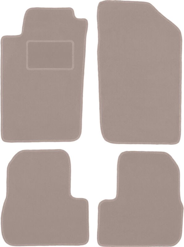 Beige Veloursmatten für: Peugeot 206 Fließheck, SW, Kombi, CC, Cabrio (1998-2010)