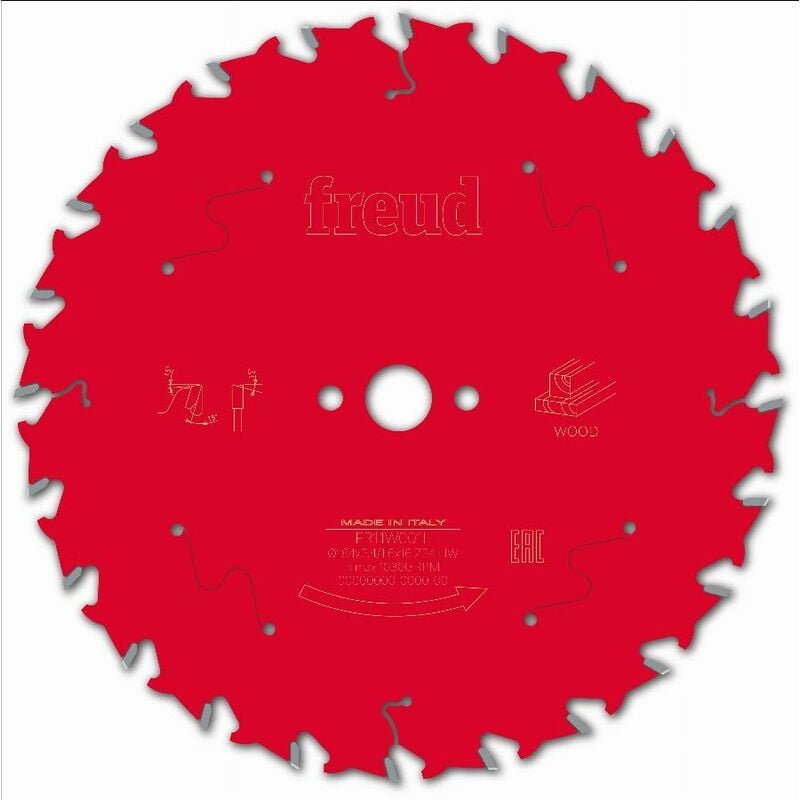 Freud - Sägeblatt für Handkreissäge Ø184 2,4/1,6 AL16 Z24 ba 15° - F03FS09703 -FR11W001H
