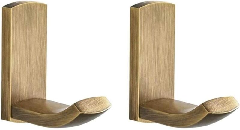 Handtuchhaken aus antikem Messing, Bademantelhaken, Mehrzweck-Garderobe für Badezimmer und Küche, Wandmontage, gebürstet...