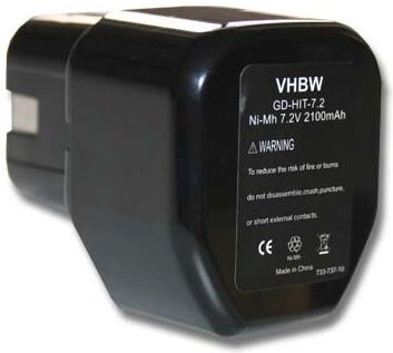 vhbw 1x Akku kompatibel mit Hitachi EB7, EB 7M, EB 7B, EB 7G, DS7DV, EB 7, EB7M, DS 7DV, EB7B, EB7G Werkzeug (2100 mAh, ...