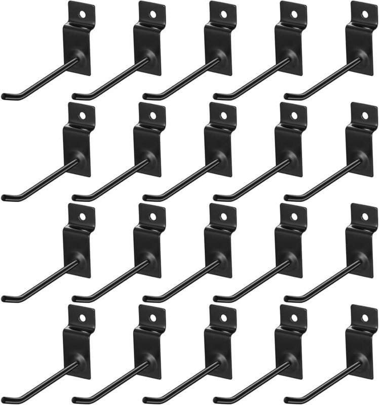 20 Stück Stecktafelhaken zur Wandmontage, 10 cm Stecktafelhaken, Stecktafelhaken für Wandtür, Wandhaken für Garagen, Ger...