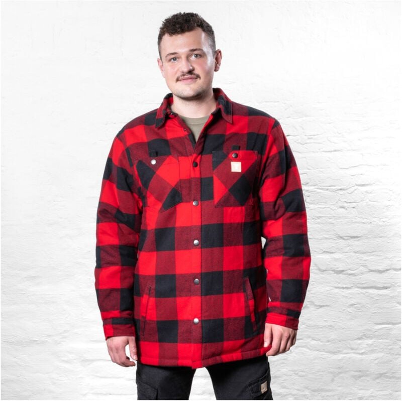 Heavy Lumber Jacket bci cotton xxl buffalo plaid red - Stier