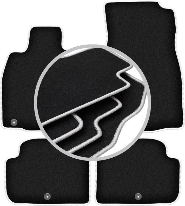 CARLUX-SILVER Autofußmatten für: Kia Stinger 2WD Liftback (2017-)