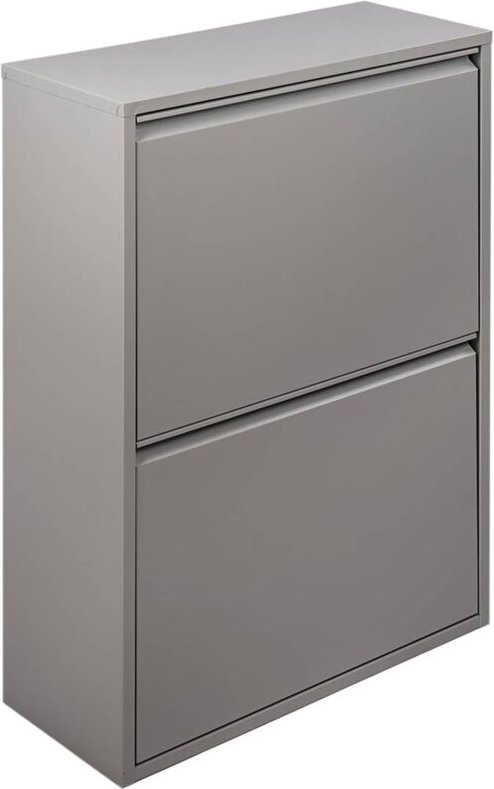 Mülleimer AnuKhatun, Abfalleimer, Behälter zur getrennten Abfallsammlung, Müllschrank, 60x25 h93 cm, Grau - Dmora