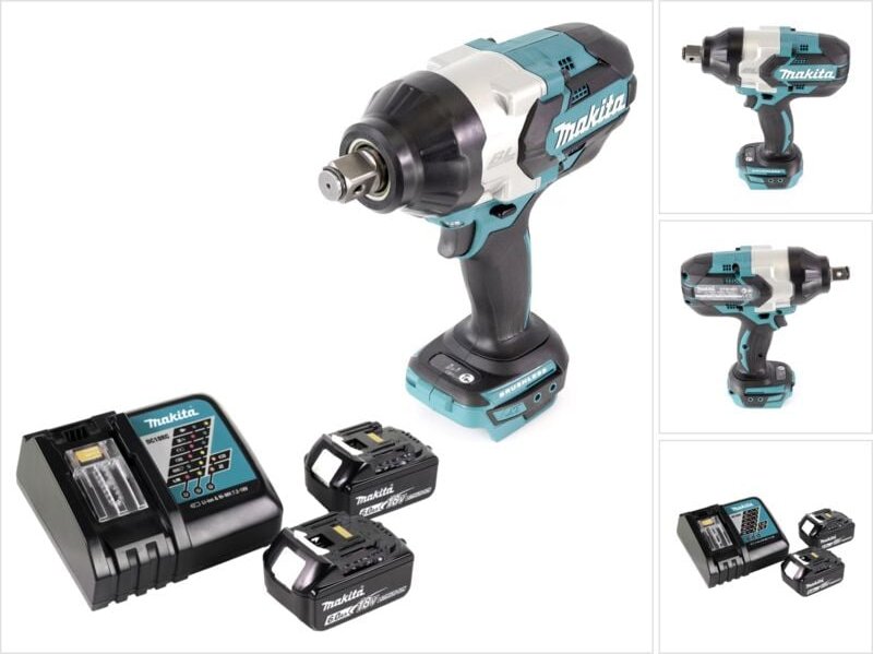 Dtw 1001 rg Akku Schlagschrauber 18V 3/4" 1050Nm Brushless + 2x Akku 6,0 Ah + Ladegerät - Makita