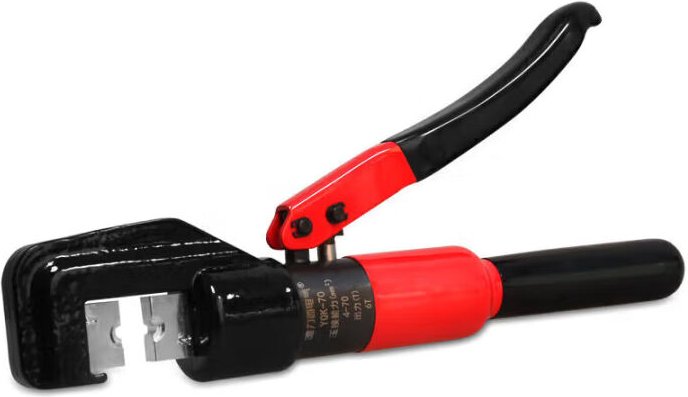 Delixi Hydraulische Presszange 4-70mm² – Profi Kabelschneider für Kupfer- und Aluminiumkabel mit 14 austauschbaren Crimp...