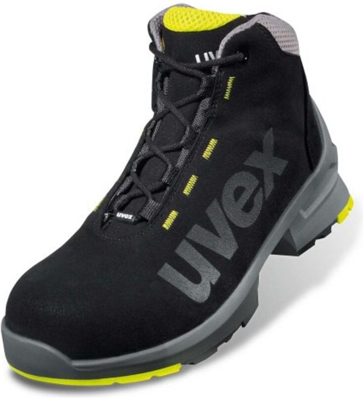 Uvex - Sicherheitsstiefel 1 8545 S2 esd src dguv W14 Gr. 47 schwarz/lime