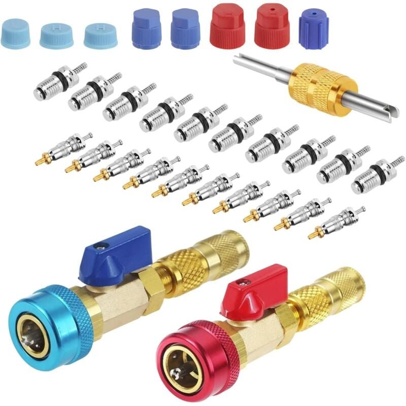 HVAC-Ventilkern-Entfernungswerkzeug, R134A-Schnellinstallationssatz, ergonomisches Reparaturwerkzeug, Kühlsystem, Ersatz...