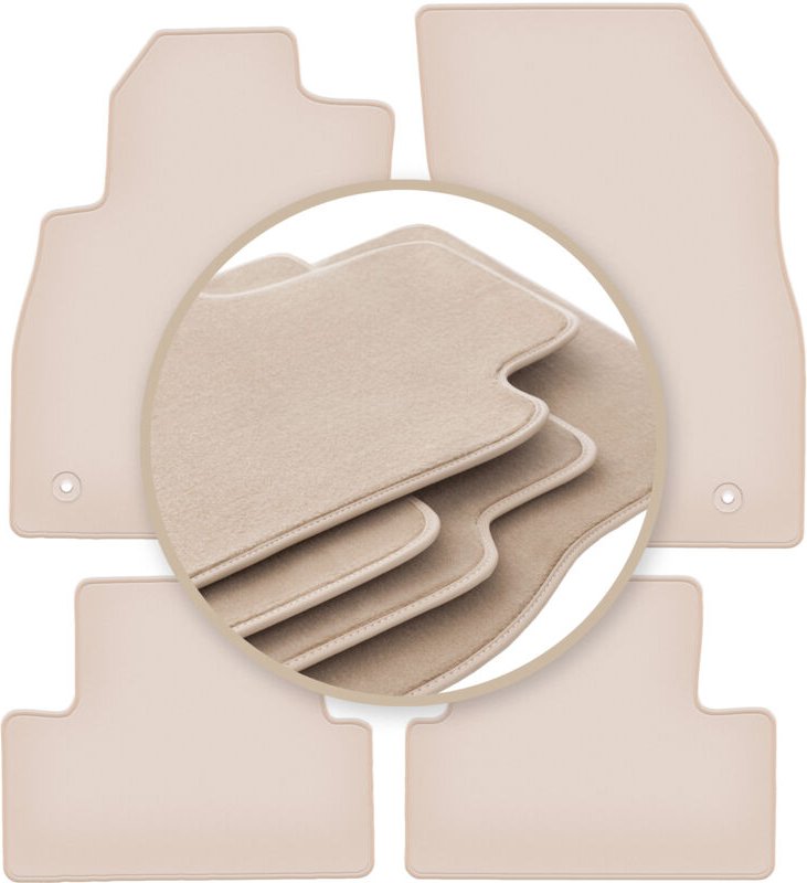 Beige Matten PREMIUM für: Opel Astra J Fließheck, Limousine, Kombi, Sports Tourer 2009-2015