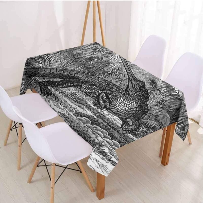 VICWOWONE Rechteckige Tischdecke de Polyester Vintage leicht de sauber, Wildblumen de Narzisse, rechteckig, 60 Zoll de B...