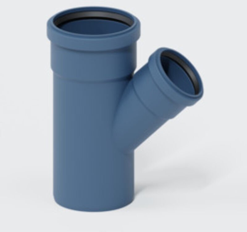 POLO-KAL NG Abflussrohr-Abzweig 45° mit Muffen - schalldämmend - DN 110 / 75