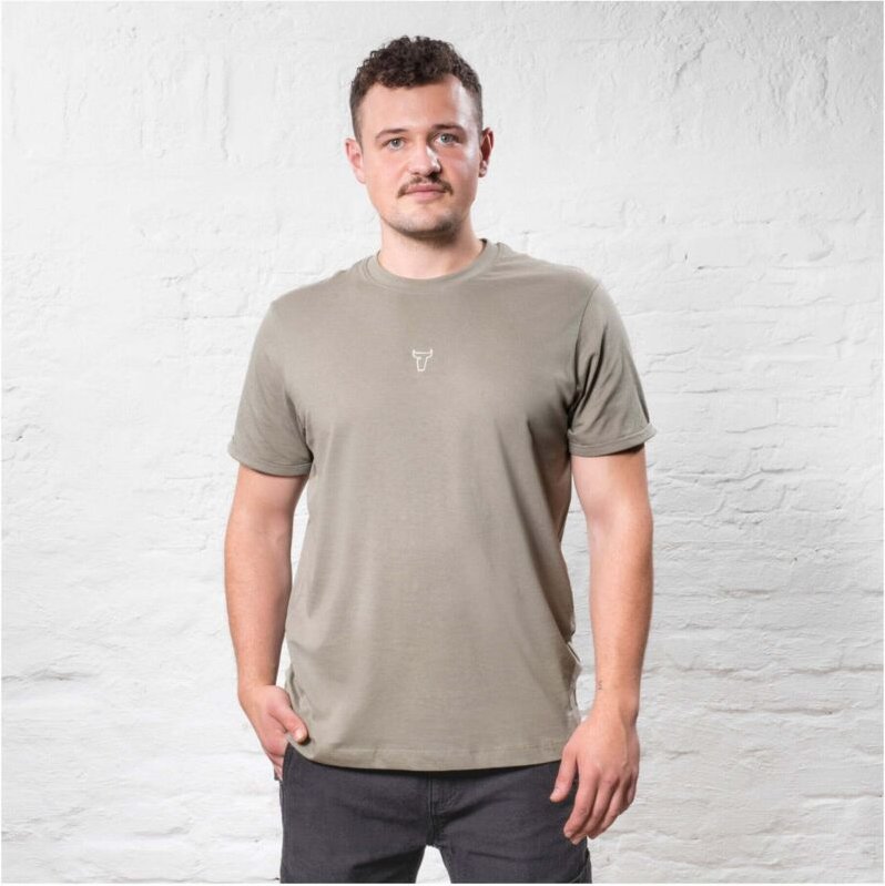 Thumbnail - T-Shirt embro essential organic cotton xxl olive - Stier