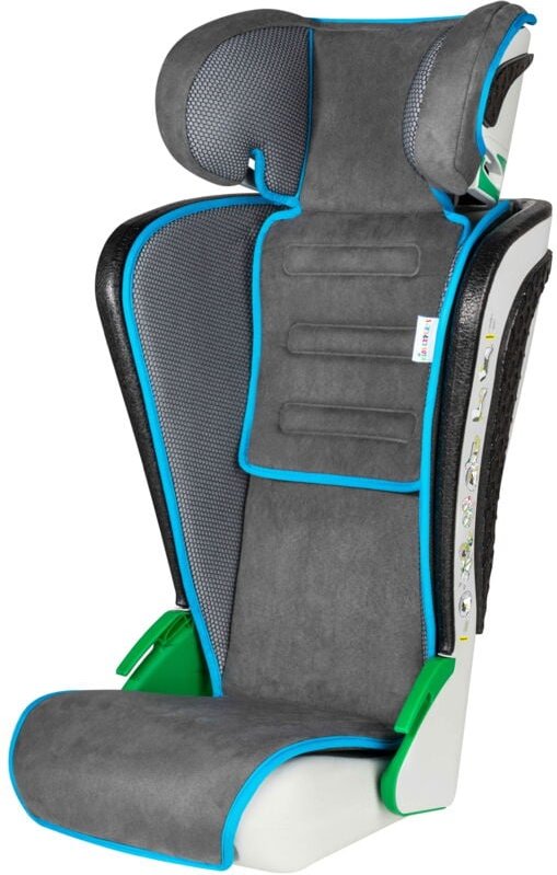 Walser - Kindersitz Noemi, klappbarer Auto-Kindersitz ece R129 geprüft Anthrazit/Blau