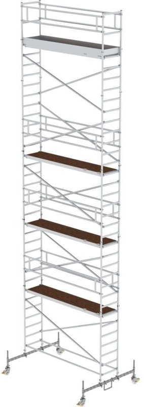 Günzburger Steigtechnik - Rollgerüst 0,75 x 3 m mit Fahrbalken Plattformhöhe 9,45 m - 156945