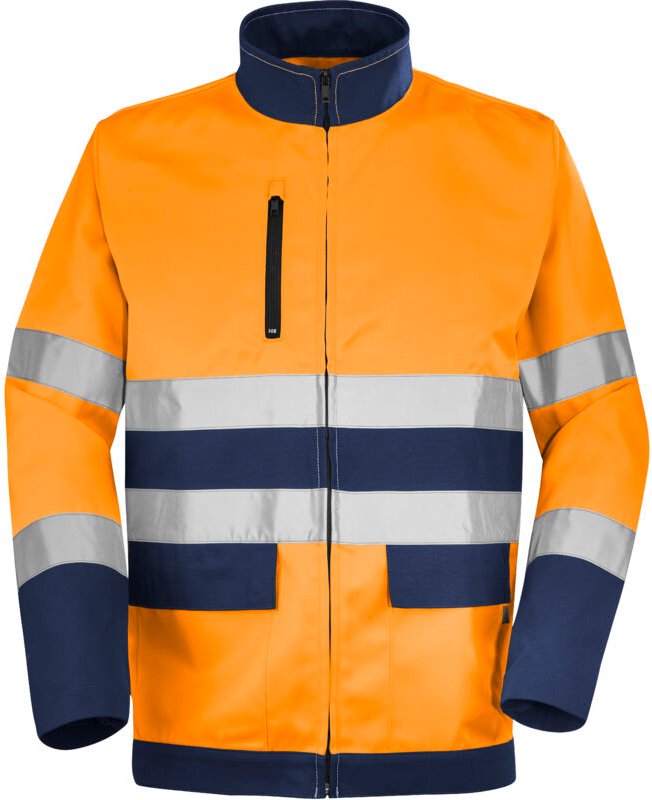 Hochvisibilitätsjacke Base Xp Orange Fluo/taupe Marine M