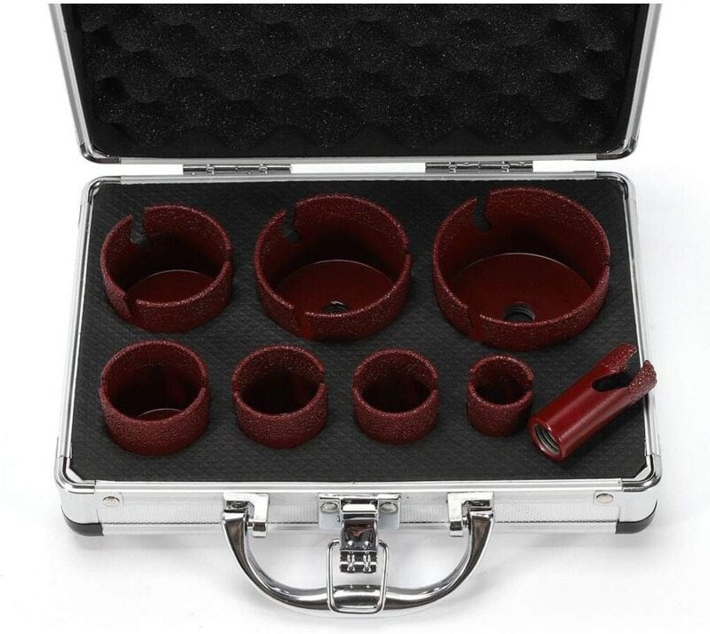 Gojoy - 8Tlg Diamant Fliesen Bohrkronen Set, Feinsteinzeug Granit Fliesenbohrer M14 Set