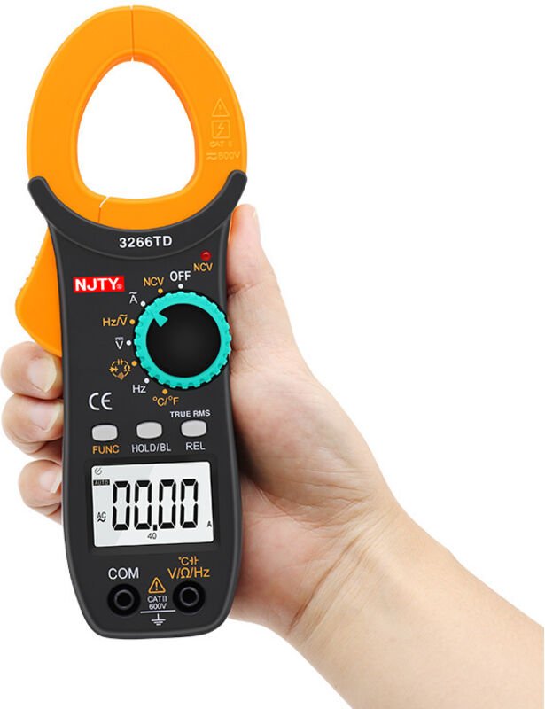 Digitales Strommesszangenmessgerät, automatische Bereichswahl, 2000 Zählwerte – hörbare Durchgangskapazität