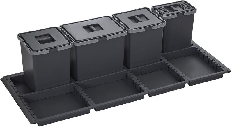 So-tech - Abfallsammler Metropolis 15+10+10+6L Abfallsystem für Auszug Korpusbreite 120 cm