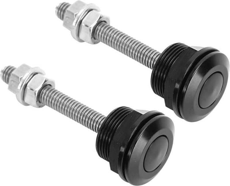Odipie - Motorhaubenverriegelung, 2 Stück, Aluminiumlegierung + Eisen, Universal-Haubenstift, Haubenverriegelung, Druckk...