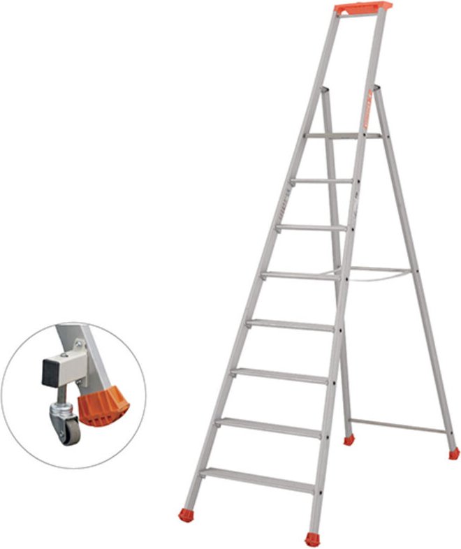 Stehleiter 8 Stufen - Max. Arbeitshöhe 3,76m - 2370008R