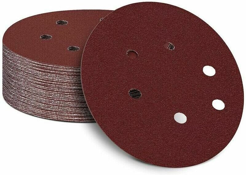 50 Stück 150 mm selbstklebende Schleifscheiben, 6 Zoll selbstklebendes Schleifpapier für Exzenterschleifer (Körnung 40)