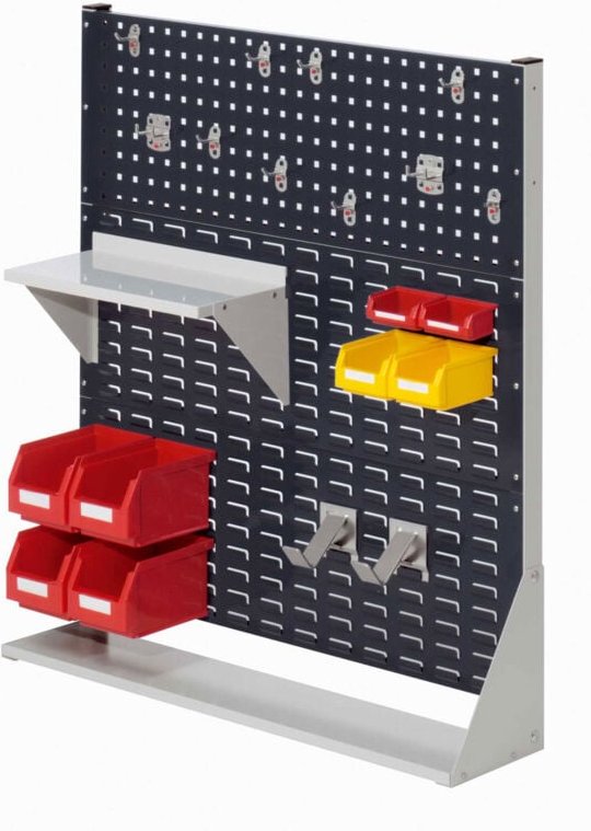 Kappes ®RasterPlan Stellwände einseitig Größe 3 - 2x Lochplatten 1x Schlitzplatte 1x Zubehörsortiment 20-teilig Anthrazi...