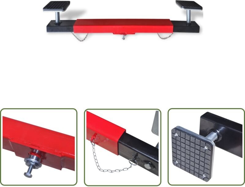 The Living Store - Querträger für Wagenheber 2 Tonnen Rot - Wagenheber Querträger - Auto Werkzeug - Werkstatt Ausrüstung...