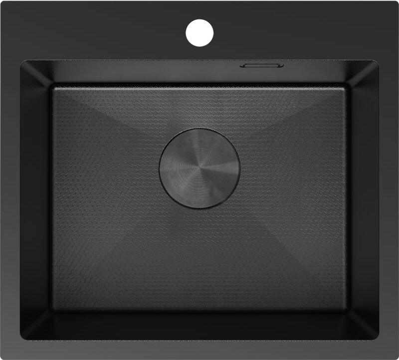 Mexen Solix Edelstahlspüle 1-fach 500 x 450 mm, schwarz HC - 6402501000-70HC