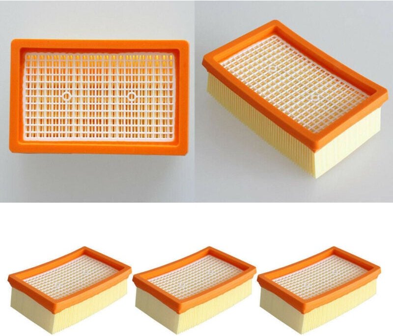 Thumbnail - 3 Stück Flachfaltenfilter für Kärcher Staubsauger, Filter kompatibel mit Kärcher Staubsauger WD4, WD5, WD6, MV4, MV5, MV...