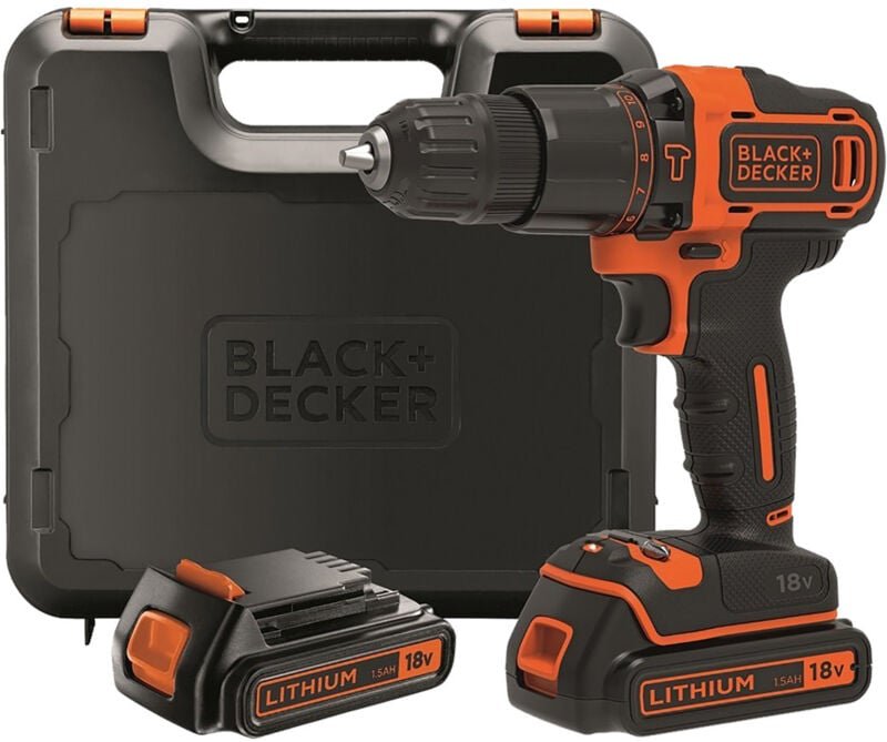 Black&decker - black+decker Werkzeug - 18V Akku-Schlagbohrmaschine, 2x 1,5 Ah Akku BDCHD18KB-QW