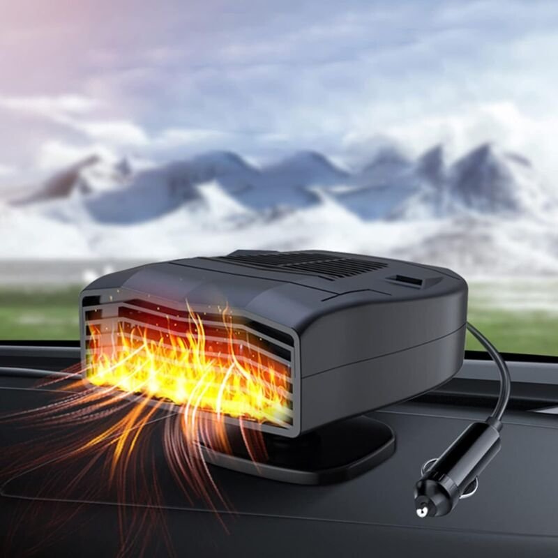 12-V-Autoheizung, Heizlüfter, Defroster, tragbar, 2 Modi, 360°-Drehung, schnelles Heizen und Kühlen, universell für die ...