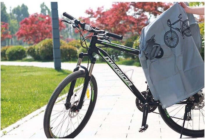 Thumbnail - Fahrradabdeckung, universelle wasserdichte Abdeckung, UV-Schutz, staubdicht, rostfrei, 200 x 110 cm - Ymyny