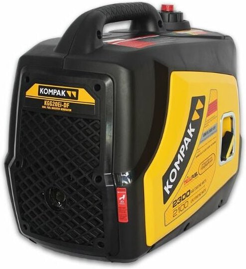 Kompak - Dual Fuel Inverter Gas Benzin 2300 Watt Stromaggregat 230V