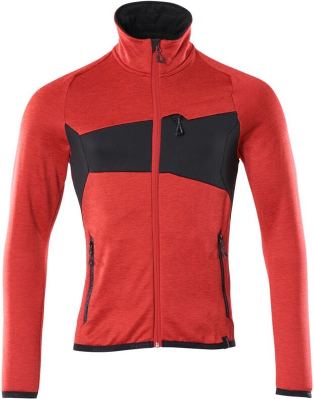 Accelerate Fleecepullover 18103 mit Reißverschluss Herren Gr. m verkehrsrot/schwarz - Mascot