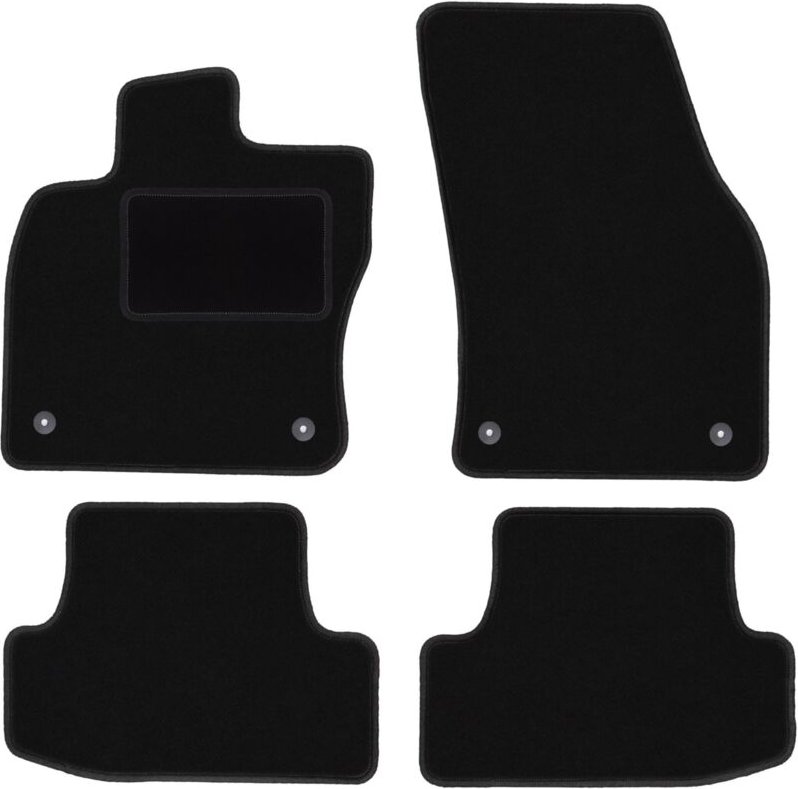 Schwarze Velours-Fußmatten für: Audi Q2 Crossover (2016-)