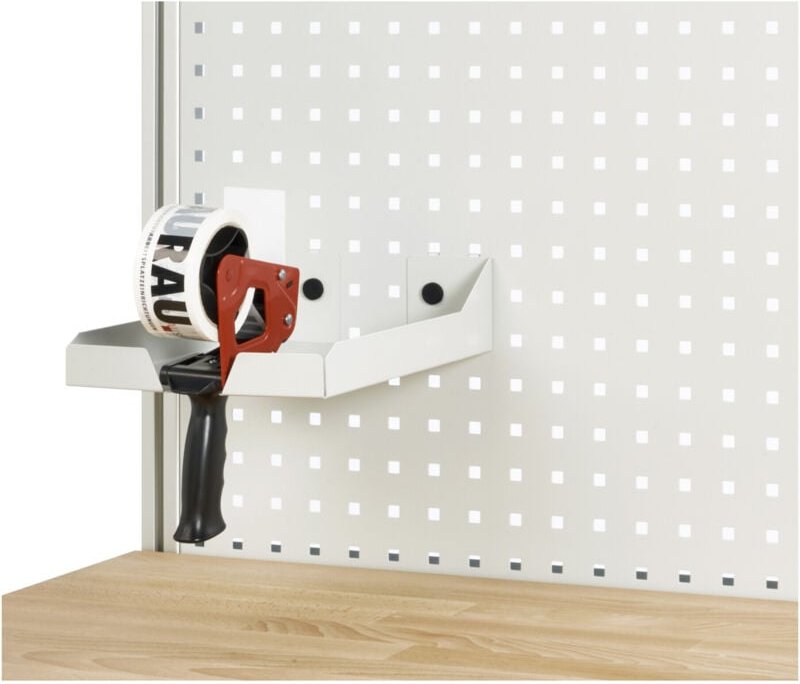 Ablage für Lochplatte, B225xT305xH35mm, RAL7035 - RAU