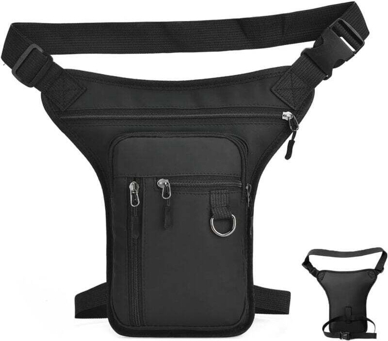 Thumbnail - Motorrad-Beintasche, Multifunktionale Beintasche mit 4 Taschen, wasserdichte Hüfttasche, Gürteltasche für Männer & Fraue...