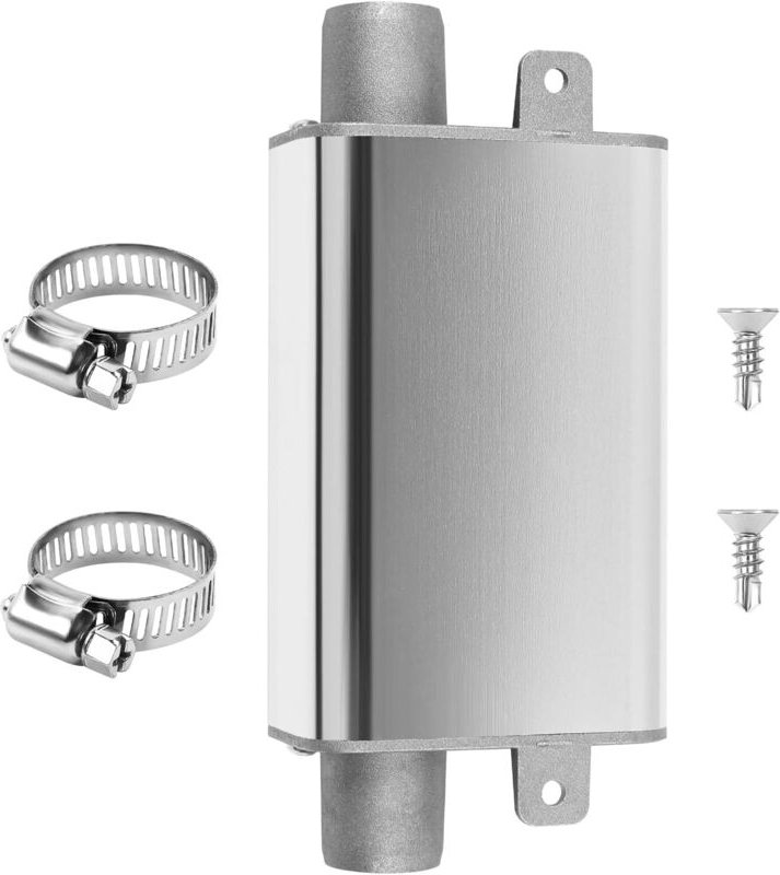 24mm Auspuffschalldämpfer, Silber Auspuffrohr Schalldämpfer, Auto Diesel Heizung Auspuffanlage für Ebers-pacher We-bas-t...