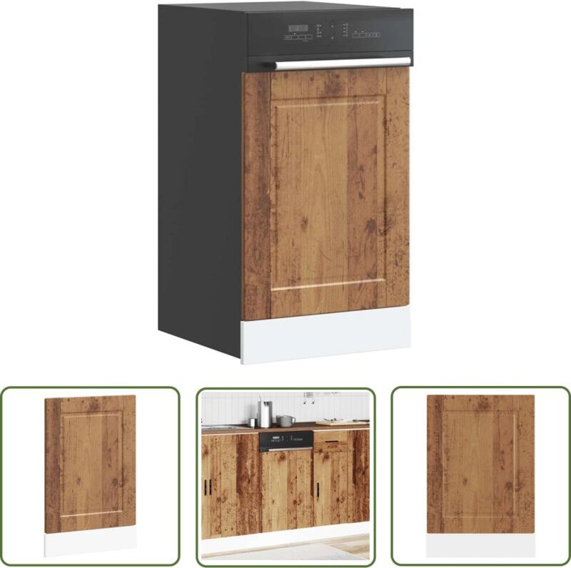 The Living Store - vidaXL Geschirrspülerblende Porto Altholz-Optik 45x1,5x67 cm