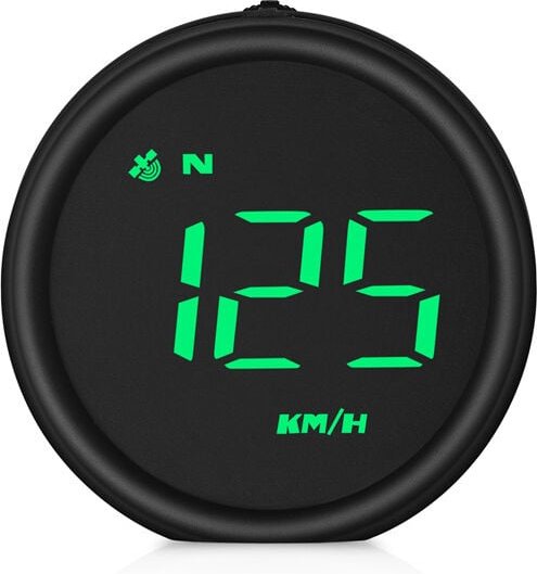 Sollbry - Universeller Auto-HUD-Head-Up-Display-GPS-Tachometer mit Geschwindigkeit, Übergeschwindigkeitswarnung, Kilomet...
