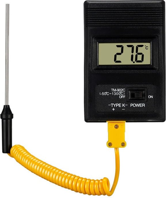 Thumbnail - Digitales Thermometer LCD Hochpräziser industrieller Temperaturfühler Standard K Anschluss Tragbarer Temperatur Feuchte ...
