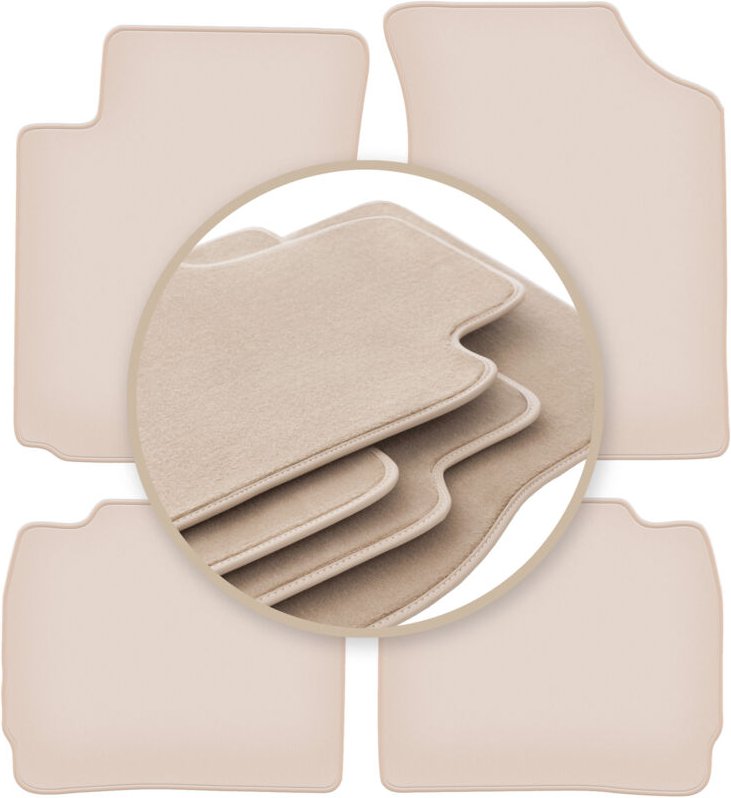 Beige PREMIUM-Matten für: Hyundai Accent MC Fließheck, Limousine 2005-2011