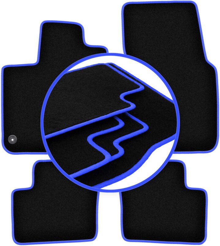 CARLUX-BLUE Autofußmatten für: Renault Twingo III Fließheck (2014-)